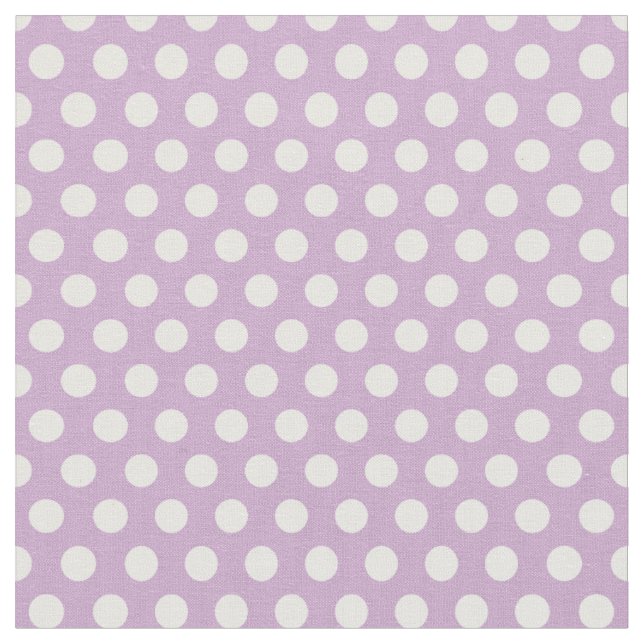 Lilac Purple Polka Dots Fabric (Close Up)