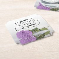 Lilac Purple Rose Don't Take My Drink Wedding