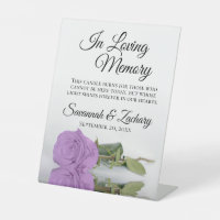 Lilac Purple Rose Loving Memory Wedding Memorial