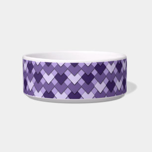 Lilac Purple Square and Diamond Harlequin Pattern Bowl
