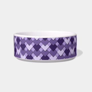 Lilac Purple Square and Diamond Harlequin Pattern Bowl