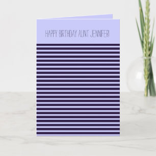 Lilac Purple Stripes Card