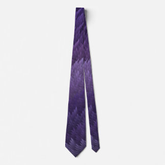 Lilac Purple Tartan Feather Pattern Tie