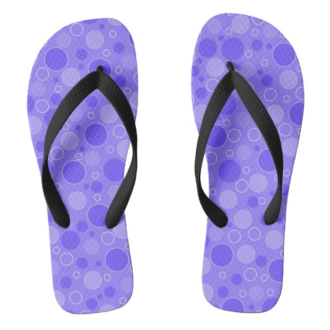 Lilac purple tones with polka dots in retro sixtie jandals (Footbed)