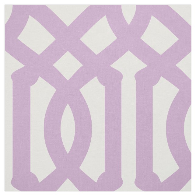 Lilac Purple Trellis Large Scale Fabric (Swatch)