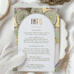 Lilac Purple Wedding INFO Vintage Nouveau Mucha Foil Holiday Postcard<br><div class="desc">Art Nouveau Vintage wedding INFO card Lilac/Purple & Gold by Alphonse Mucha in a floral, romantic, and whimsical design. Victorian flourishes complement classic art deco fonts. Please enter your custom information, and you're done. If you wish to change the design further, click the blue "Customise It" button. Thank you so...</div>