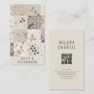 Lilac Quilt Patchwork Handmade Clothing  Business Card
