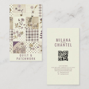 Lilac Quilt Patchwork Handmade Clothing  Business Card