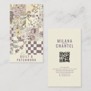 Lilac Quilt Patchwork Handmade Clothing  Business Card