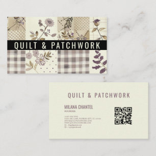 Lilac Quilt Patchwork Handmade Clothing  Business Card