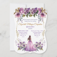 Lilac Quinceañera Invitation