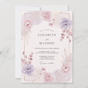 Lilac Radiant Spring Wedding Invitation