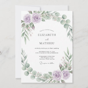 Lilac Refined Botanical Wedding Invitation
