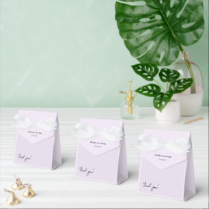 Lilac Romantic Calligraphy Script Favour Box
