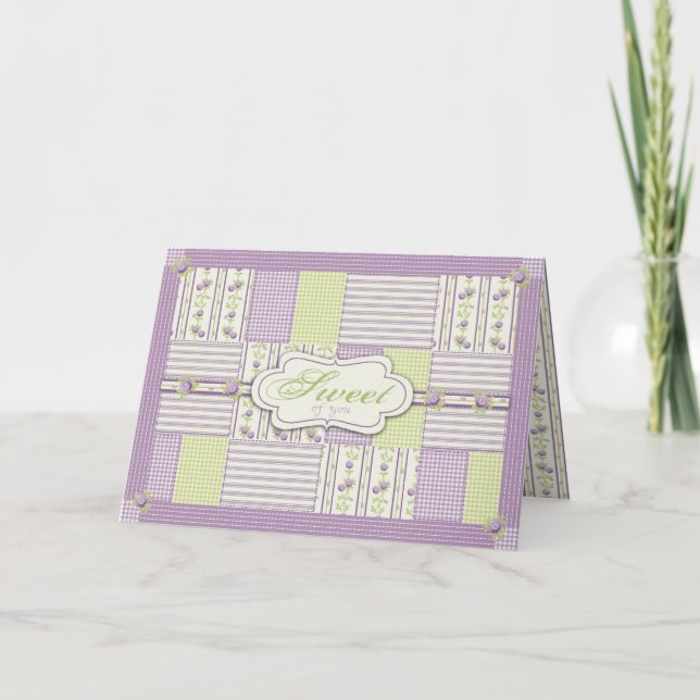 Lilac Rose Quilt TY Card (Front)