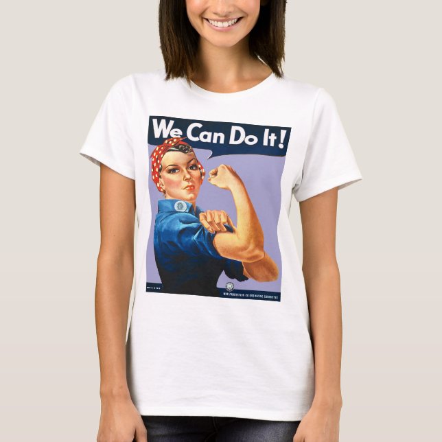 Lilac Rosie the Riveter T-Shirt (Front)