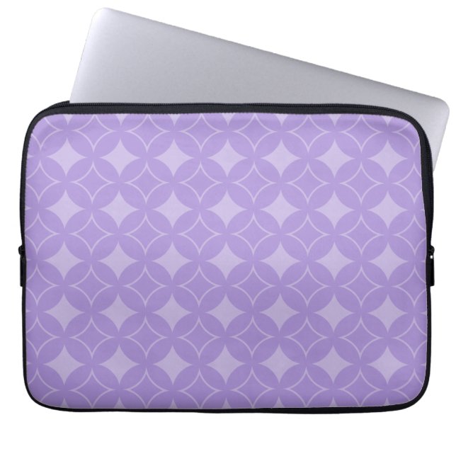 Lilac shippo pattern laptop sleeve (Front)