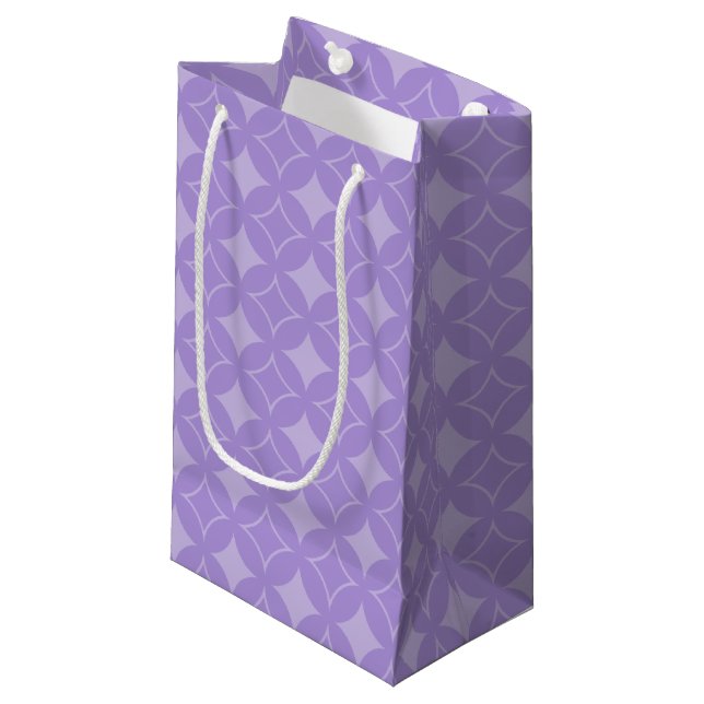 Lilac shippo pattern small gift bag (Front Angled)