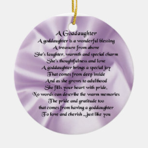 Lilac Silk Goddaughter Ceramic Tree Decoration