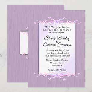 Lilac Simplicity Traditional Wedding Invitation
