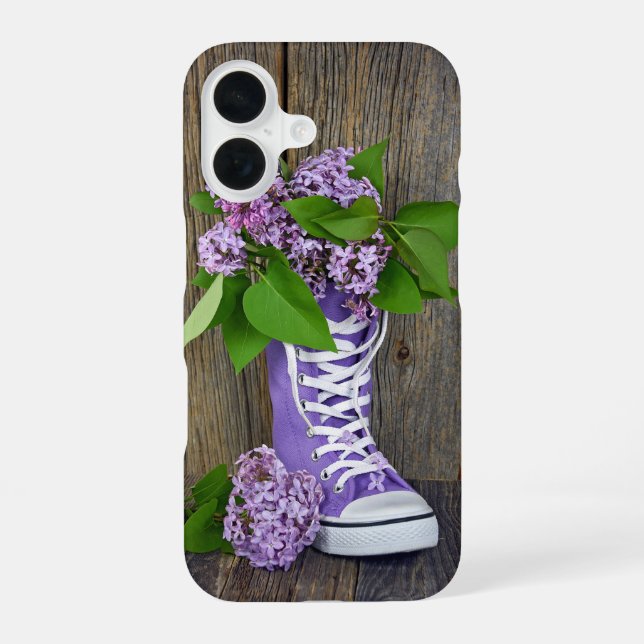 Lilac Sneaker iPhone 16 Case (Back)