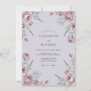 Lilac Soft Watercolor Wedding Invitation