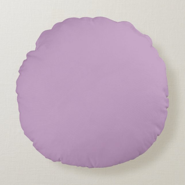 Lilac Solid Colour Round Cushion (Front)