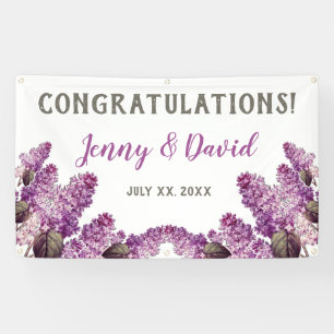 Lilac Spring Garden Hanging Wedding Banner