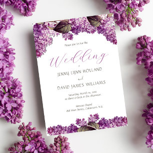 Lilac Spring Garden Wedding Invitation
