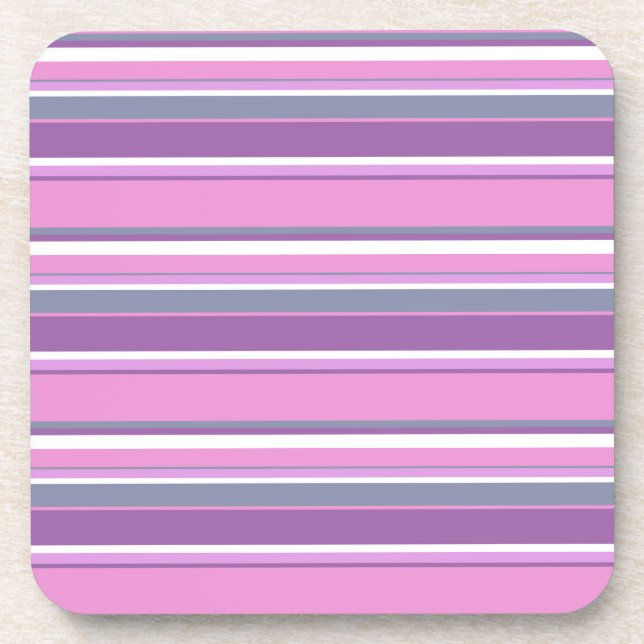 Lilac stripes coaster (Front)
