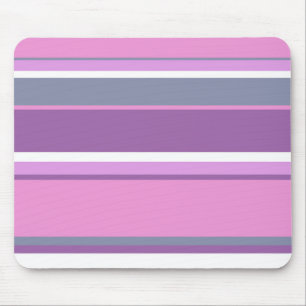 Lilac stripes mouse pad