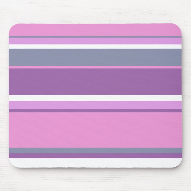 Lilac stripes mouse pad (Front)