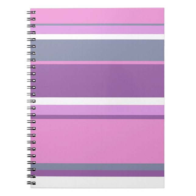 Lilac stripes notebook (Front)