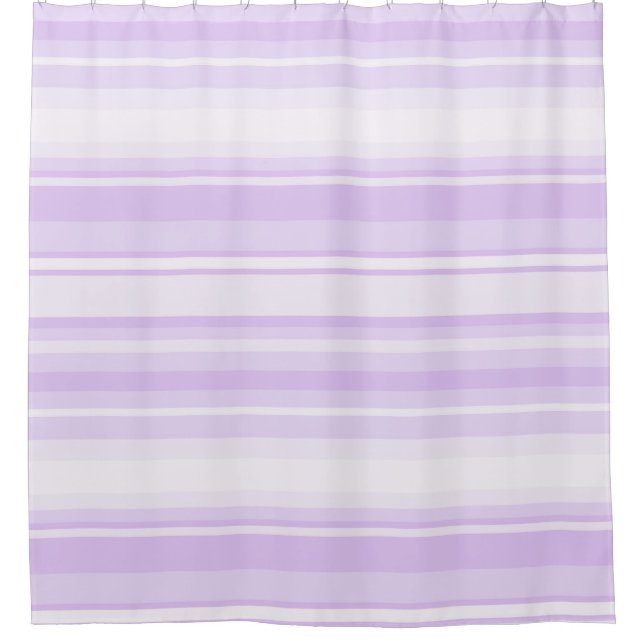 Lilac stripes shower curtain (Front)