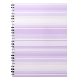 Lilac stripes spiral notebook