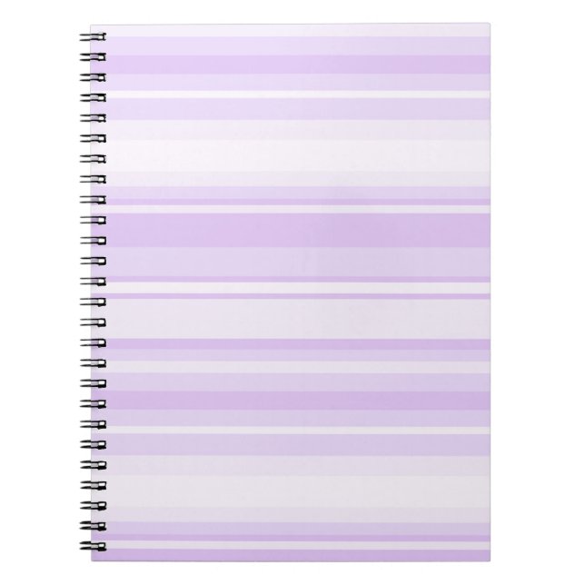 Lilac stripes spiral notebook (Front)