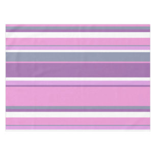 Lilac stripes tablecloth
