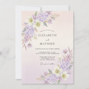 Lilac Subtle Spring Wedding Invitation