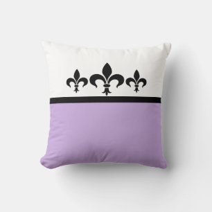 Lilac Swanky Fleur De Lis Pillow