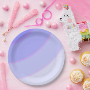 Lilac Swirls Paper Plate