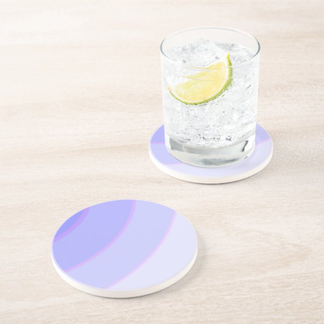 Lilac Swirls  Sandstone Coaster (Side)