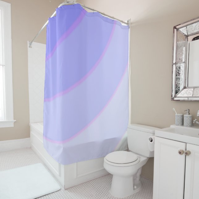 Lilac Swirls Shower Curtain (In Situ)