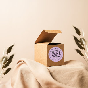 Lilac Thank You For Supporting My Small Business Classic Round Sticker