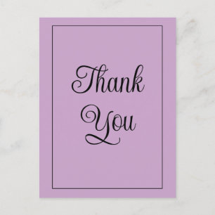 Lilac Thank You Postcard
