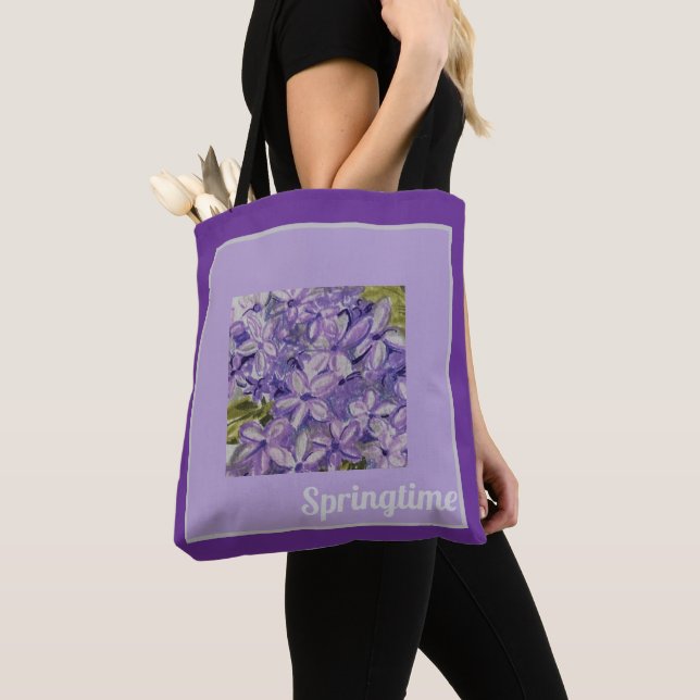 Lilac Tote Bag (Close Up)