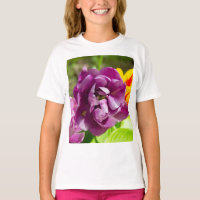Lilac tulips on a sunny day