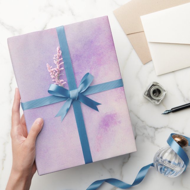 Lilac Twilight: Watercolor Enchantment of Winter Wrapping Paper (Gifting)
