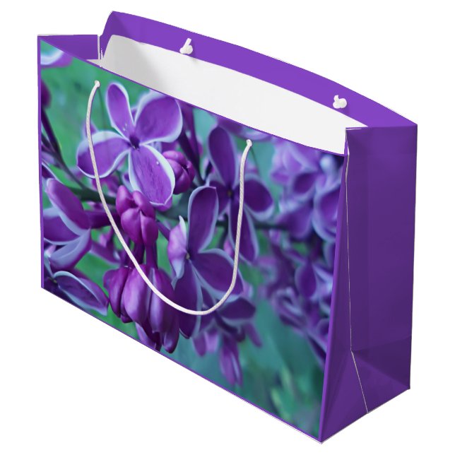 Lilac variety of colours  large gift bag (Back Angled)