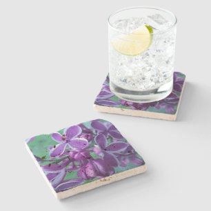 Lilac variety of colours stone coaster