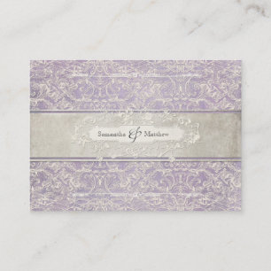 Lilac Vintage French Regency Lace Etched Wedding Place Card